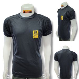 เสื้อยืดปภ งานป้องกันและบรรเทาสาธารณภัย ปักตราปภ ดำ กรม ขาว