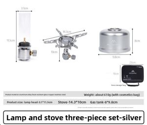 Mountainhiker | MOUNTAINHIKER New 3PCS Set 12 Prism Gas Tank Mochizuki Gas Tank Light Outdoor Camping Universal Thread Port Portable Inflation