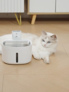 Smart Cat Water Fountain Pet Automatic Sensor Drinker For Pet Wireless Water Dispenser with 4 Filters Stainless Steel Induction Dog Cat Supplies Water Bowl 2.6L