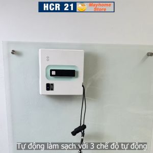 Robot Lau Kính Tự Động Phun Nước Siêu Âm iLobot HCR 21 Lau Kính Có Khung & Không Có Khung Siêu Mỏng 68 mm Kết Nối App