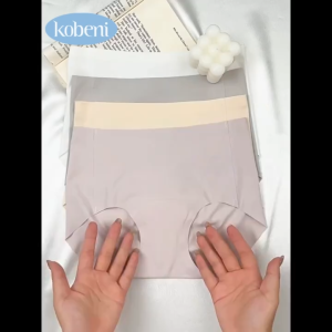 KOBENI Seamless Cotton Blend Womens Panties Soft Thin No Show Briefs Comfortable Everyday Underwear