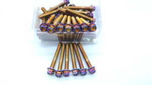 น็อตหัวเจาะ [ราคาพิเศษ]  น๊อตสแตนเลสหัวดาวเจาะ (สีไทเท002) เกลียวมิลM6=เบอร์10 / เกลียวมิลM8=เบอร์12 คุณภาพดี  ราคาต่อตัว** น็อตสแตนเลส