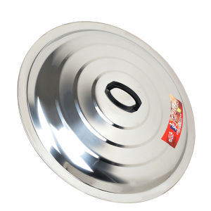 Stainless Steel Special Thick Flat Bottomed Pot Lid for Rural Home Use Slow Cooker Soup Pot Iron Pan Cylinder Cover round