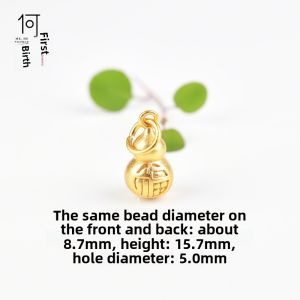 Vietnam Placer Gold Jifu Chain Gourd Small Drip Pendant Pendant Bracelet Bracelet Pendant DIY Fu Lu Accessories for Women