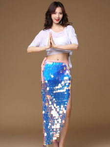 Sparkling Belly Dance Practice Suit Womens Performance Costume Short Skirt Hip Towel Summer New Arrival Fairy Long Dress