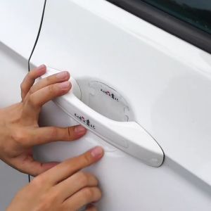 Car door bowl handle transparent protective sticker anti-collision strip handle door sticker anti-scratch scratch
