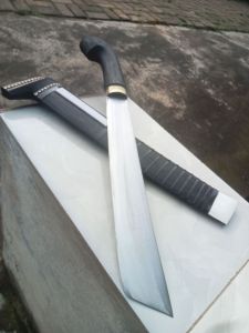 golok tebas bambu kupas Kelapa super tajem asli baja