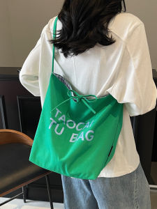 Túi Đeo Chéo Vải Hai Mặt Phong Cách Hàn Quốc Cho Nữ Học Sinh Túi Đựng Đồ Mua Sắm Túi Đeo Vai Đơn Túi Đựng Đồ Cho Học Sinh