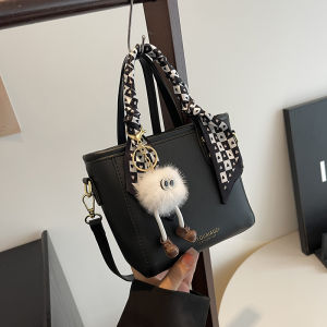 Fashionable Korean Style Bucket Bag Womens Crossbody Shoulder Handbag Versatile Small Size PU Leather Soft Surface