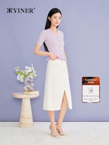YINER | Elegant Slimming V-Neck Ribbed Knitwear