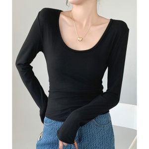 LUOFEN | Slim-Fitting U-Neck Inner Layer T-Shirt