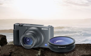 PROfezzion 18mm Wide Angle Lens for Sony ZV-1 ZV1 ZV-E10 ZV-1F A6000 A6400 RX100 VII VI V Canon G7X II III10X HD Macro 2-in-1 Additional Lens for Canon Camera with Thread & Adhesive Adapter Ring