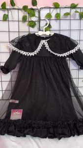 Gamis Anak Yazeed set hijab BARU!!!! Model RENDA Gliter Rempel Usia 5-12 tahun