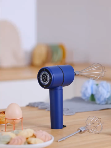 Electric Hand Mixer 3-Speed Cordless Egg Beater Cream Mixer for Baking & Kitchen Tool Light Purple Rechargeable Wireless Multi-functional