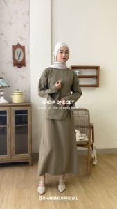 Ghanimi - Nadia One Set / One Set Kekinian / Atasan Muslim Wanita / One Set Muslimah