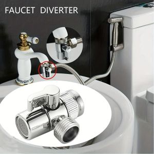 Universal  Faucet Switch Adapter Kitchen Sink Splitter Diverter Valve Water Tap Connector For Toilet Bidet Shower Bathroom