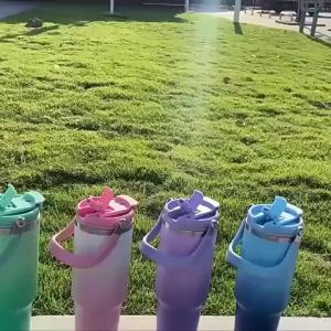 890ML Travel Thermos Water Bottle Stainless Steel Thermos Cup with Straw Keep Cold and Hot Car Coffee Cup Portable Vacuum Flask