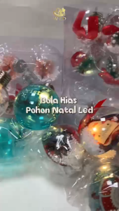 WED Bola Natal Lampu LED / Bola Hiasan Pohon Natal Transparan / Bola Natal LED Gantung Dekorasi Merry Christmas Aksesoris Ornamen Natal XM17-21