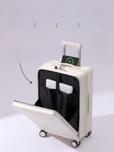 Womens 20 Inch Check-In Suitcase Fashionable High Value Durable Travel Bag 24 Inch Pull Rod Quiet Wheel Hard Shell Bag