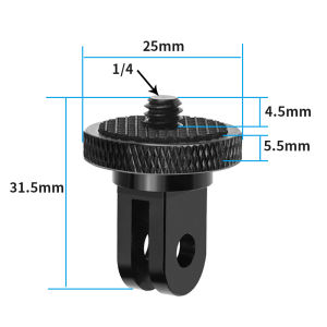 Upgrade Stainless Steel 1/4 Screw Mini Tripod Mount Adapter for GoPro Hero 13 12 11 10 9 insta360 One DJI OSMO YI 4K Action Cam