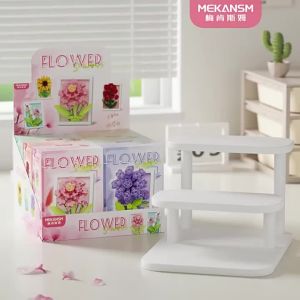 New small-grain assembly building blocks toys educational frame flower shadow sunflower red rose ornament flower gift