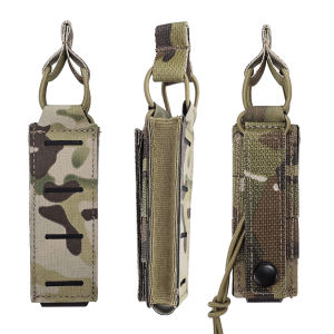 SINAIRSOFT Tactical Laser Cutting MOLLE 9mm Magazine Bag Outdoor Multifunctional Single Link Hidden Magazine Bag