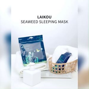 Bịch Chứa 15 Gói Mặt Nạ Ngủ Tảo Biển Laikou Seaweed Sleeping Face Mask – Phục Hồi Da Kiềm Dầu Nhờn Dưỡng Da Sáng Mịn Màng