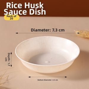 TAFUMAN | Disposable Small Thickened Food Grade Rice Husk Dipping Dish