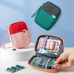 Huife Portable Mini Medicine Bag First Aid Kit Organizer Pouch Outdoor Household Medicine Pill Storage Bag