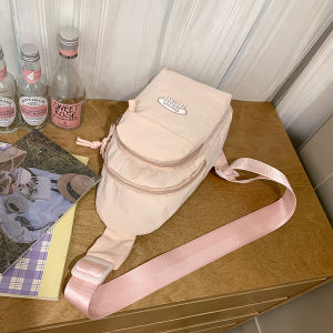 Lightweight Casual Style Crossbody Chest Bag for Little Girls Sporty Versatile Korean Simple Fashion Backpack Nylon Material