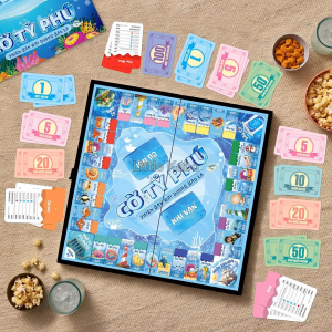 [Bàn Nhựa] Cờ Tỷ Phú Đại Dương Gấp Gọn Boardgame Tập Làm Doanh Nhân Cờ Tỉ Phú Đồ Chơi Trí Tuệ Trẻ Em