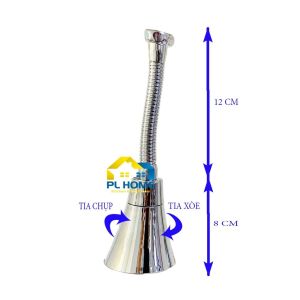 Đầu nối loa vòi rửa chén bát nóng lạnh 2 chế độ nước điều hướng trục lò xo xoay 360 độ