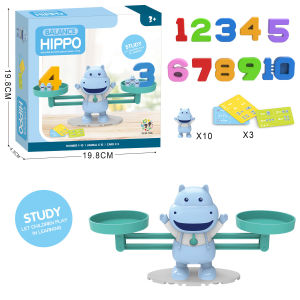 Mainan Mini Hippo Balance Math Toy Game Edukasi Anak Belajar Timbangan