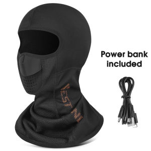 West Biking | WEST BIKING Electric Heated Balaclava Winter Thermal Face Mask with 3 Heating Gears 5000mAh Windproof Breathable Headgear