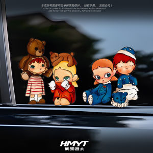 Miếng Dán Trang Trí Chống Thấm Nước Cho Xe Máy Điện Miếng Dán Che Phủ Dấu Vết Cho Cửa Sổ Xe Hơi Miếng Dán Trang Trí Hoạt Hình