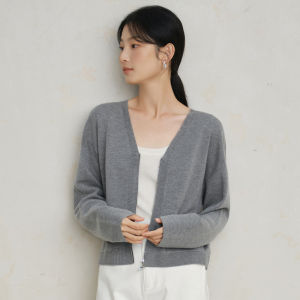Yigue | Double Zipper Knitted Sweater Casual Blouse