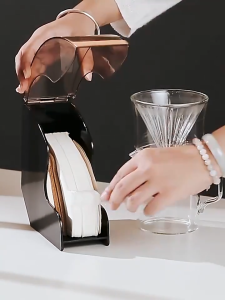 PRADO MALAYSIA Hand Drip Coffee V60 Filter Paper Box Filter Paper 13cm Storage Box Dustproof Coffee Filter Dispenser Rack Organizer Holder Kotak Menyimpan Penapis Kopi 咖啡滤纸收纳盒