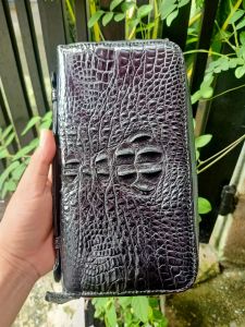 Ví nữ 1 kéo viền (da gai lưng cá sấu)