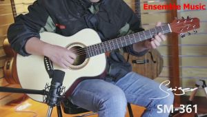 3/4 Travel Size (Beginners) Acoustic Guitar for Teenagers Young Adults Smiger Black Brown Guitar