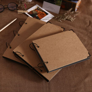 Retro DIY Handmade Photo Album Thickened Leather Paper Creative Memorial Book Personalized Detachable Page Album Storage