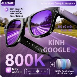 Kính Thông Minh AI Tích Hợp Camera Quay Video 8M Hỗ Trợ Dịch Thuật 100+ Ngôn Ngữ Gọi Bluetooth Nghe Nhạc Pin 260mAh Sạc Lại Được Dành Cho Nam Và Nữ