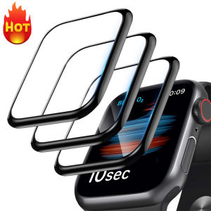 ฟิล์มนุ่ม ฟิล์ม เต็มจอ ลงโค้ง ใส กันรอย For Apple Watch Sport Series 7/1/2/3/4/5/6/se Film Frame 41mm 38มิล/40มิล/42มิล/44มิล/45มิล