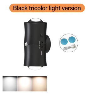 Rechargeable Night Light with Motion Sensor 3 Color/RGB Wireless Magnetic Wall Lamp Spotlight for Bedroom Hallway Stairs Decor