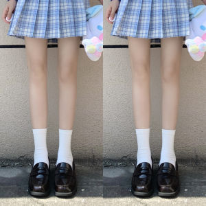 White Pure Cotton Socks Womens Tube Socks Boots\n Knee Socks JK Japan fashion Hose Knee Socks Half Leg Socks Calf Socks