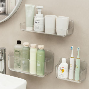 Bathroom Wall Mounted Storage Rack No Drilling Required Cosmetics Organizer High End Vanity Shelf Toilet Paper Holder