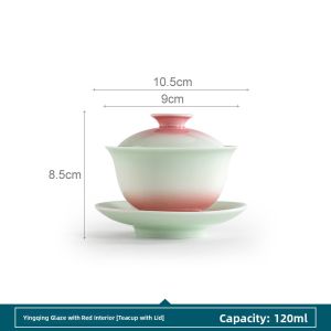 SANXUN | Anti-scald Home Use Tea Cup 3-Talents Covered Bowl