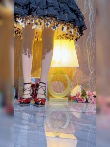 ทำมือ lo รองเท้าโลลิต้าแต่งงานสีดำสีแดงสไตล์โกธิคฮาโลวีน lolita รองเท้าส้นสูง