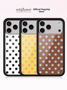 Wildflower | Polka Dot Silicone Protective Case Full Coverage Shockproof Fashion