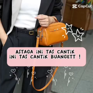 NURDOM Tas Selempang Persegi Kulit Asli/ Tas Selempang Mini Wanita