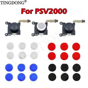 For PSV2000 3D Analog Joystick Module Replacement + Multi Color Thumb Stick Caps For PSV2000 Controller Repair Parts